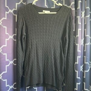Amazon Essentials Dark Gray Cable Knit Sweater